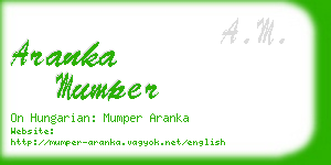 aranka mumper business card